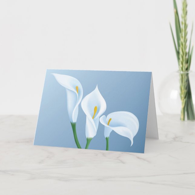 Calla-Blumen Karte (Vorderseite)