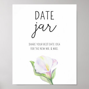 Calla - Date-Night-Ideen. Date-Glas Braut-Spiel Poster