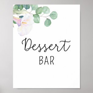Calla et eucalyptus - Affiche de bar à desserts