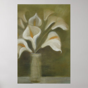 Calla geschnitten Blume in einem vase künstlerisch Poster