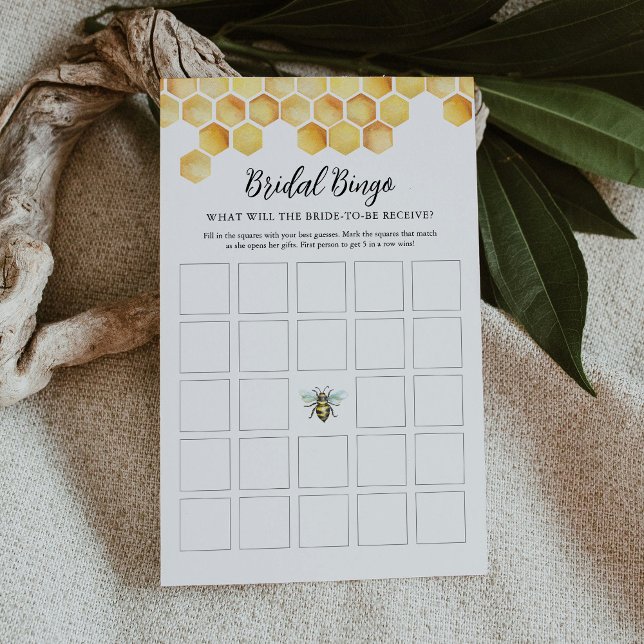CALLA Honeycomb Bee Bridal Bingo Card (Von Creator hochgeladen)