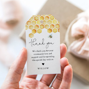 CALLA Honeycomb Bee Favor Tag Geschenkanhänger