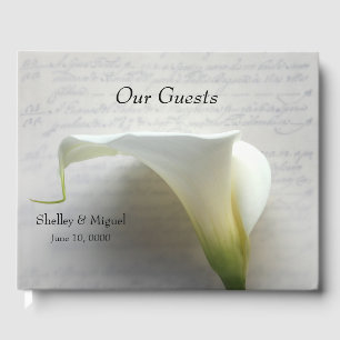 Calla-Lilie auf alten Handschriften Gästebuch
