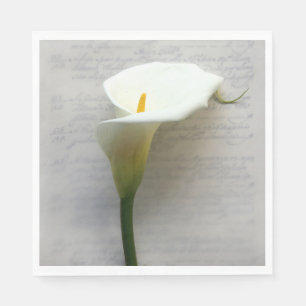 Calla Lilie auf Handschrift Serviette