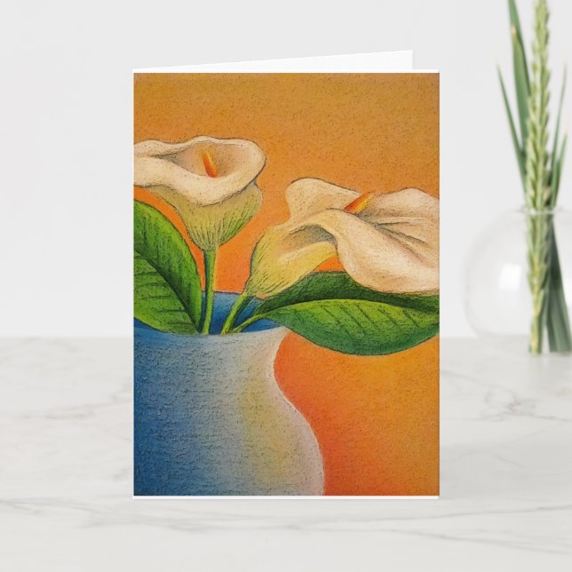 Calla Lilie Grußkarte Karte (Vorderseite)