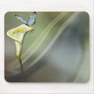 Calla-Lilie und Schmetterling Mousepad
