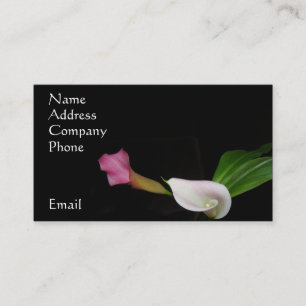 Calla-Lilien-Blumen-Blumenphotographie Visitenkarte