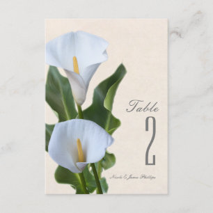 Calla-Lilien-Blumen Floral Elegantes Tischschild Einladung