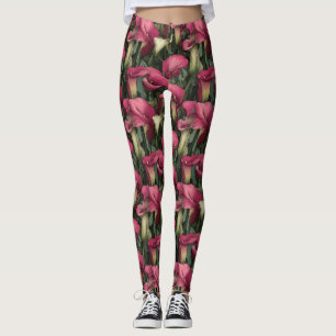 Calla Lilien Blumenblätter Brautjungfer Geschenke Leggings