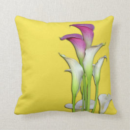 Calla-Lilien-Blumenstrauß-Gelb Kissen