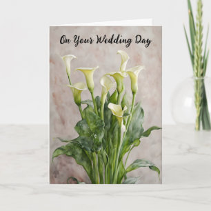Calla-Lilien-Blumenstrauß Hochzeit Glückwünsche Karte