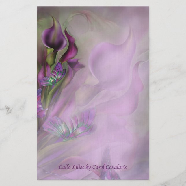 Calla-Lilien-Briefpapier Briefpapier (Vorderseite)