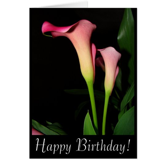 Calla-Lilien-Geburtstags-Karte Karte