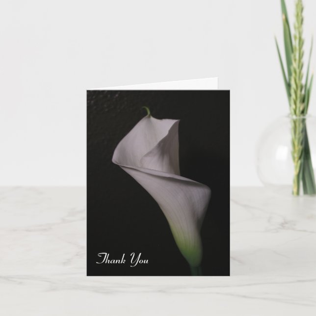 Calla-Lilien-Hochzeit danken Ihnen Karten (Vorderseite)