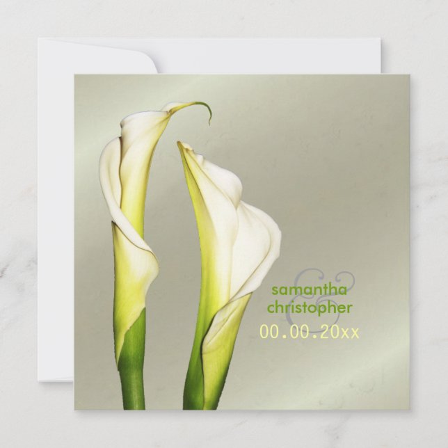 Calla Lilien/Hochzeit Einladungen (Vorderseite)
