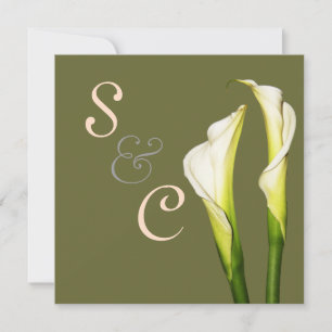 Calla-Lilien, Hochzeits-Einladungen Einladung