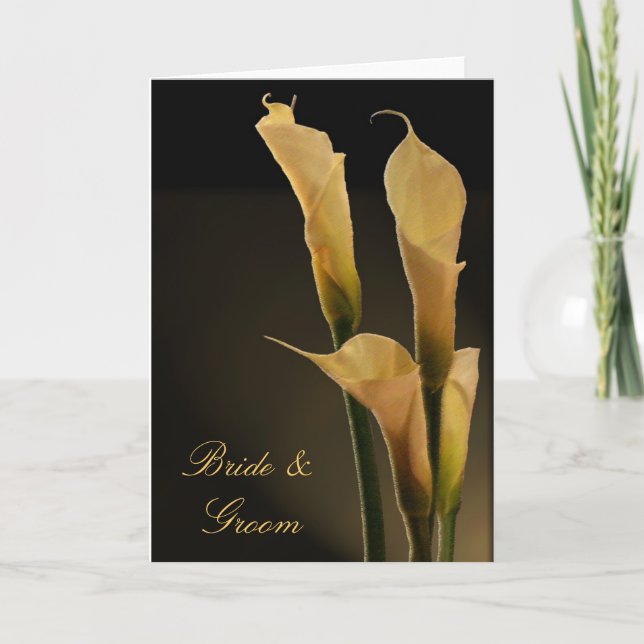 Calla-Lilien-Hochzeits-Karte Karte (Vorderseite)