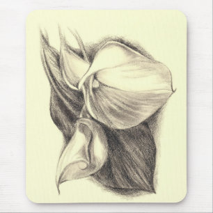 Calla-Lilien-Zeichnen Mousepad