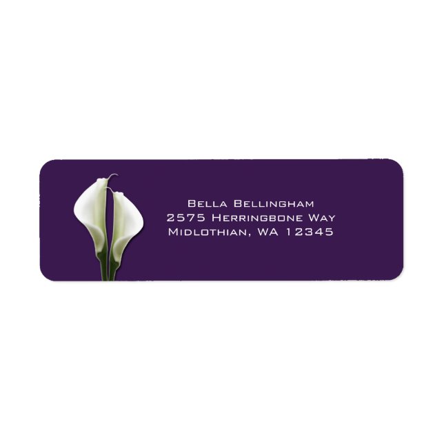 Calla Lilies Address Labels (Vorne)