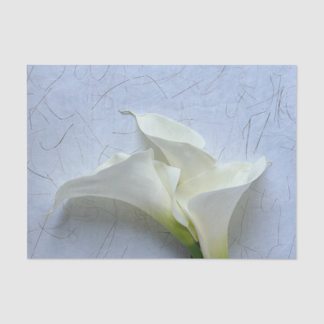 Calla lilies auf dekorativem Hintergrund Seidenpapier (Vorderseite)