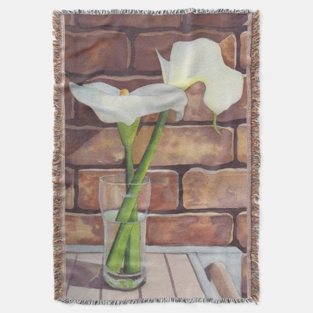 Calla Lilies Decke (Vorderseite Vertikal)