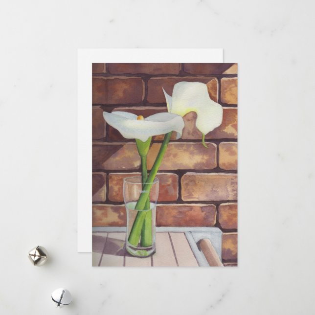 Calla Lilies Feiertagskarte (Vorderseite/Rückseite Beispiel)