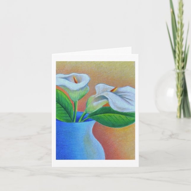 Calla Lilies Grußkarte Dankeskarte (Vorderseite)