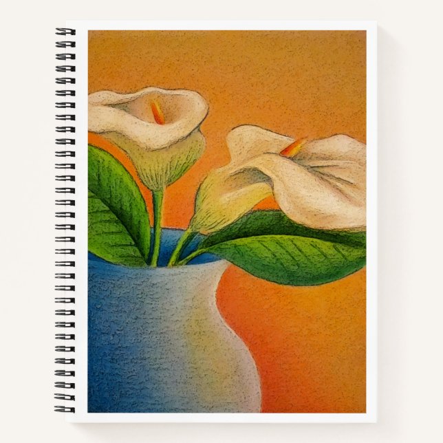 Calla Lilies Notebook Notizbuch (Vorderseite)