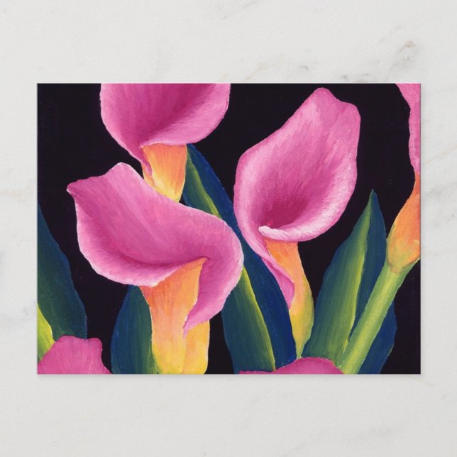 Calla lilies postkarte (Vorderseite)