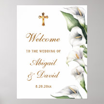 Calla Lilies Religious Wedding Welcome