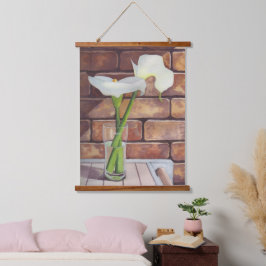 Calla Lilies Wandteppich Mit Holzrahmen