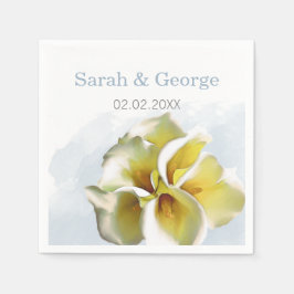 calla lilies Wedding personalisierte Servietten