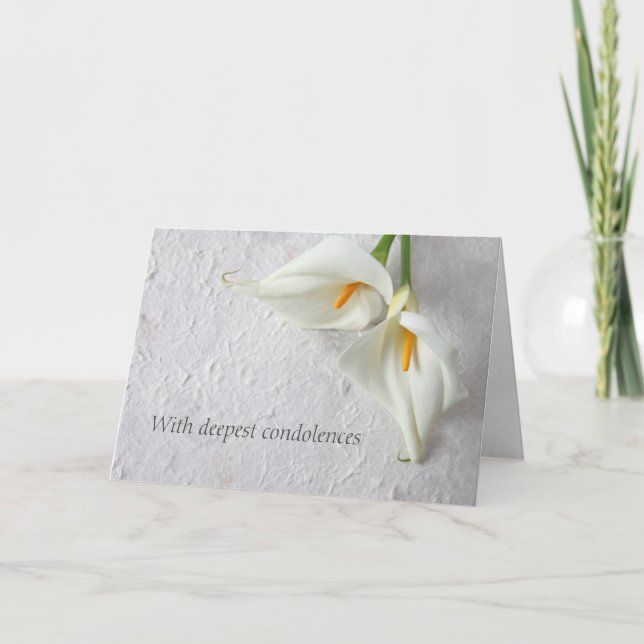 Calla lilies with room for text karte (Vorderseite)