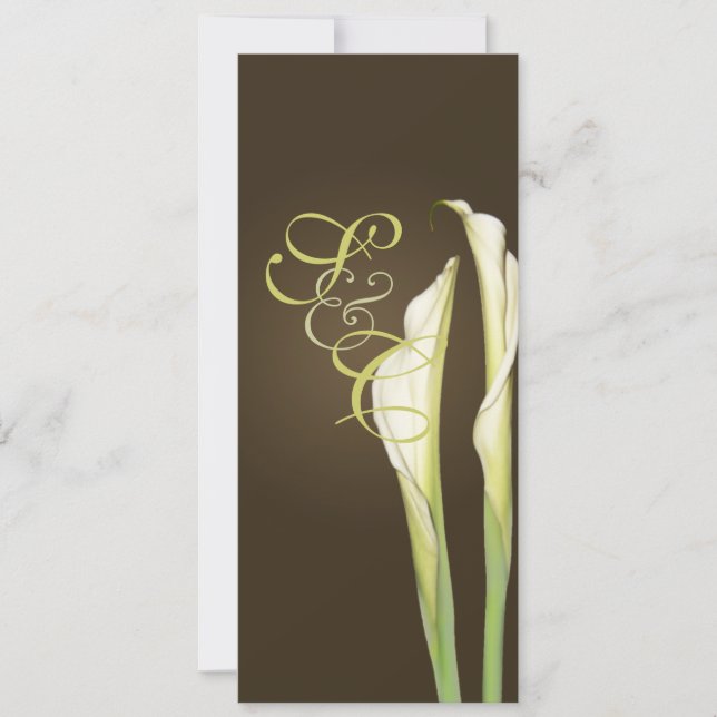 Calla lillt auf Kaffeeheirat Einladungen (Vorderseite)