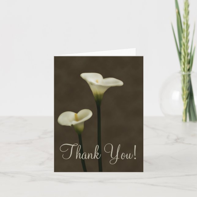 Calla Lilly danken Ihnen zu kardieren Dankeskarte (Vorderseite)