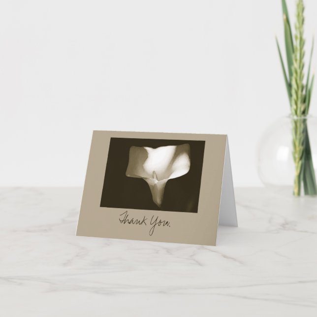 Calla Lilly Malerei - danke (Vorderseite)
