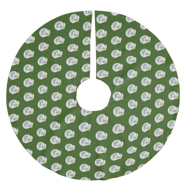 Calla Lilly Polyester Weihnachtsbaumdecke (Vorderseite)