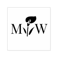 Calla Lily #2 Couple Wedding 2 Initial Monogram