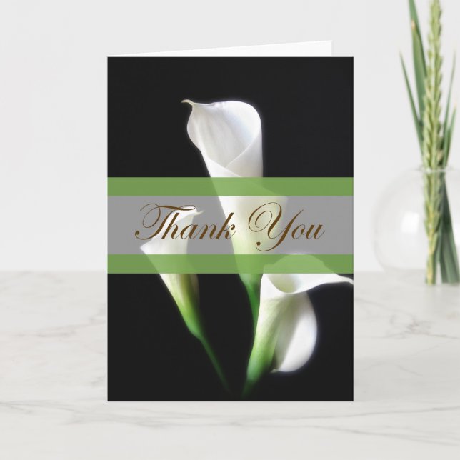Calla Lily 3 Vielen Dank Dankeskarte (Vorderseite)