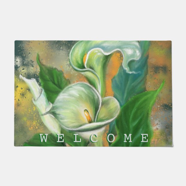Calla Lily Blume Doormat Fußmatte (Vorderseite)