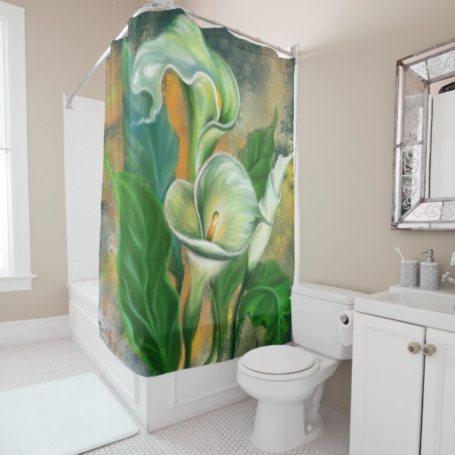 Calla Lily Blume Dusche Vorhang (Beispiel)