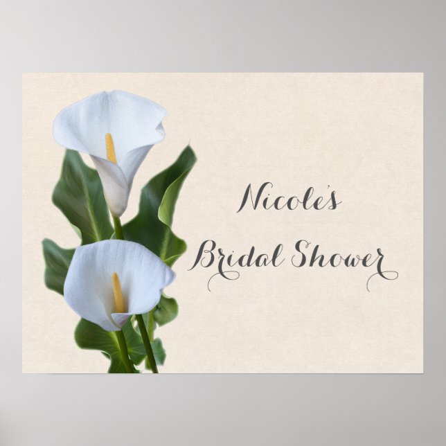 Calla Lily Blume Florenz Poster (Vorne)