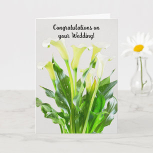 Calla Lily Bouquet Wedding Herzlichen Glückwunsch Karte