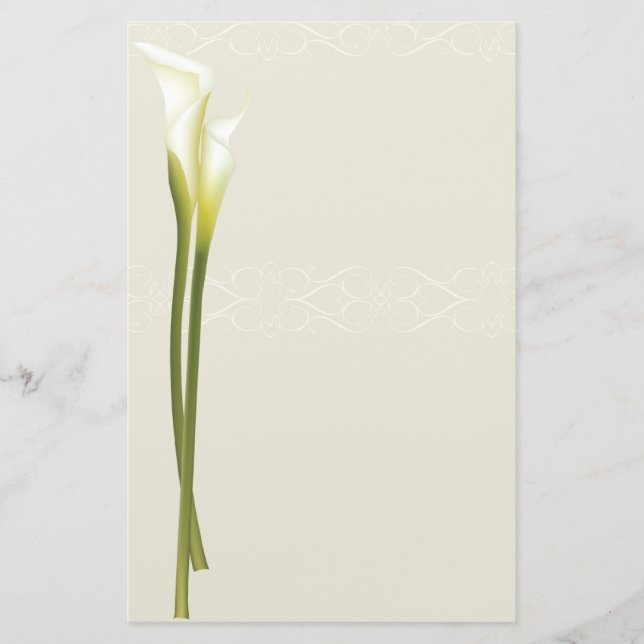 Calla Lily Briefpapier (Vorderseite)