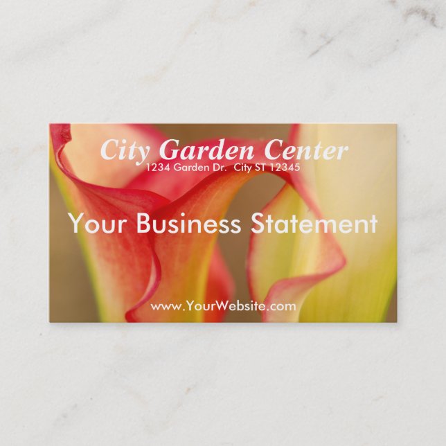 Calla Lily Business Card Visitenkarte (Vorderseite)