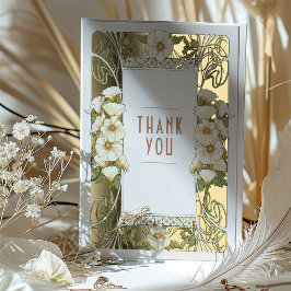 Calla Lily Carte de remerciements Art Nouveau Much