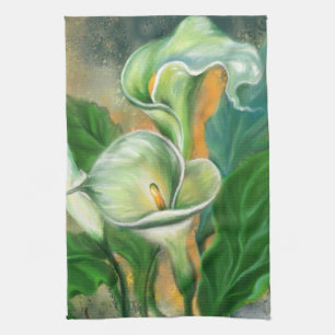 Calla Lily Cuisine Fleur Serviette Peinture