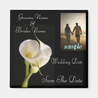 Calla Lily Elegant Speichern des Datumsmagneten Magnet