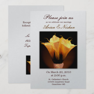 Calla lily faire-part de mariage