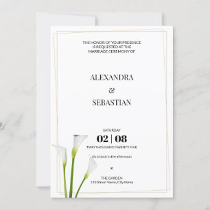 Calla Lily Faire-part de mariage